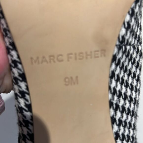 Marc Fisher Black/White Houndstooth Heel Pumps Shoes Size 9 - Picture 14 of 14